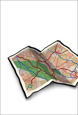 Plans of the ski slopes