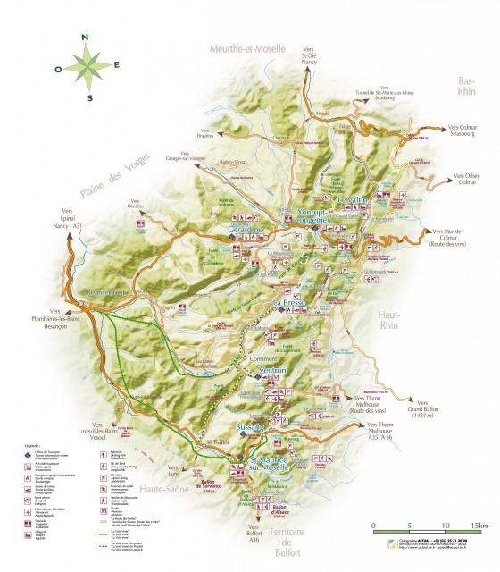 carte des Hautes-Vosges