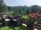 Terrasse Chambres d'hôtes Fleur de Lorraine à L'Eden de Floridylle Xonrupt-Longemer Vosges 	