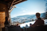 Vue sur le lac depuis la terrasse de la maison d'hôtes Chalet des Roches Paîtres