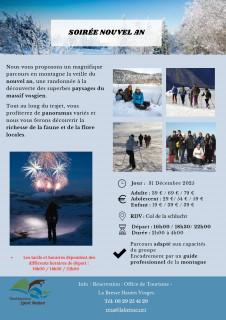 Balade du Nouvel-An en raquettes au coucher du soleil - Destination Sport Nature - La Bresse Hautes Vosges