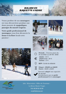 Balade en raquettes à neige au col de la Schlucht - Destination Sport Nature - La Bresse Hautes Vosges