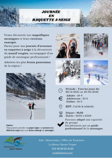 Journée en raquettes à neige - Destination sport nature - La Bresse Hautes Vosges