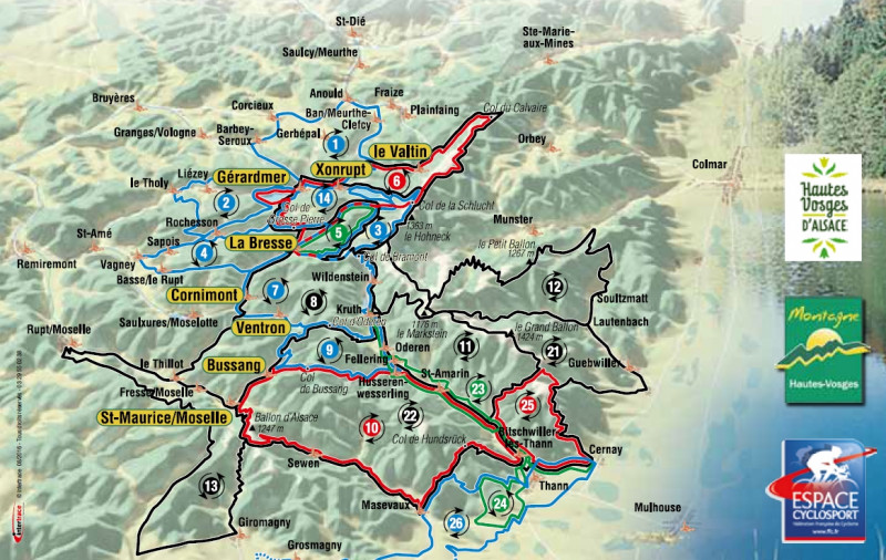 Parcours cyclotourisme La Bresse et Hautes-Vosges